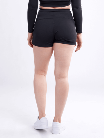 High-Waisted Athletic Shorts with Side Pockets