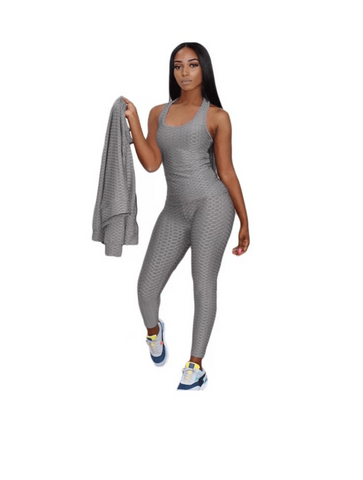 Women's Fitness Suit 3 piece Set Sweater Sweatpants Tank Top Stretchy Soft (6 Colors , 4 Sizes)