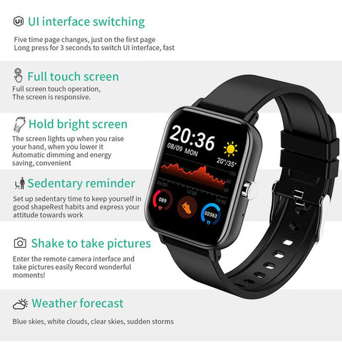 Waterproof Smart Sport Watch Full Color HD Screen Bluetooth Watch