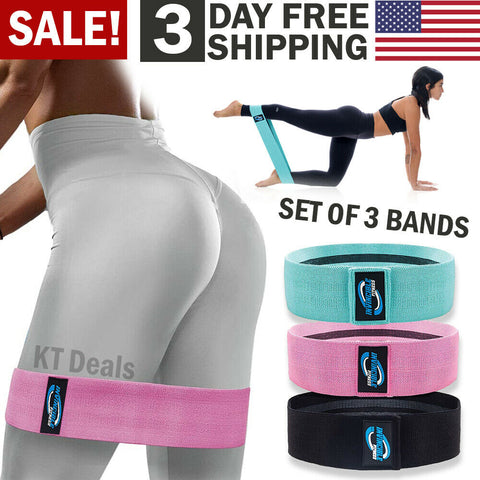 Workout Resistance Bands Loop Set Fitness Yoga Legs & Butt Workout Exercise Band